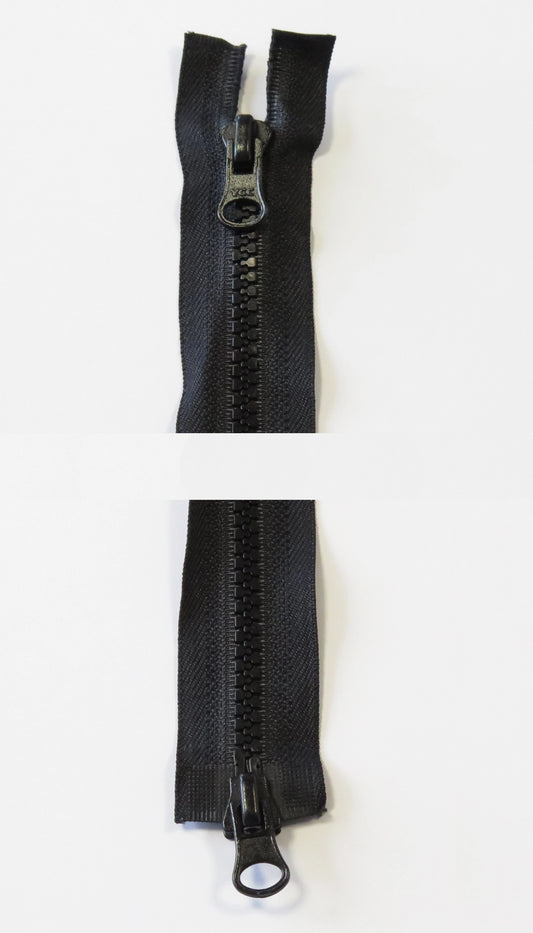 2 vejs delbar lynlås, 6mm, sort