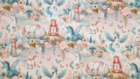 Bomuldsjersey med print - Fantasy