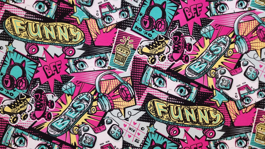 Bomuldsjersey med print