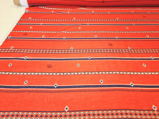 Mønstret Silke og Bomuld