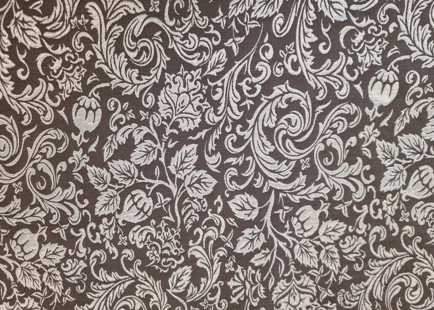 Jacquard - Brun og sølv