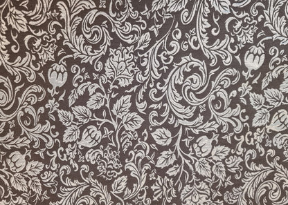 Jacquard - Brun og sølv