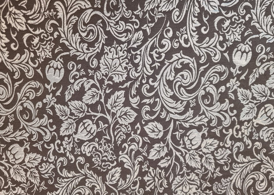 Jacquard - Brun og sølv