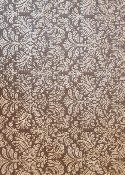 Jacquard - Brun og sølv