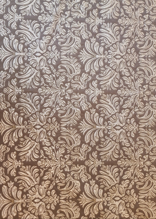 Jacquard - Brun og sølv