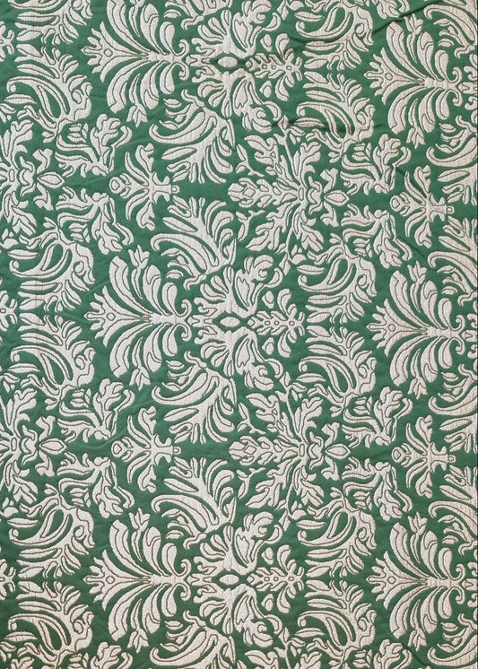 Jacquard - Grøn og sølv