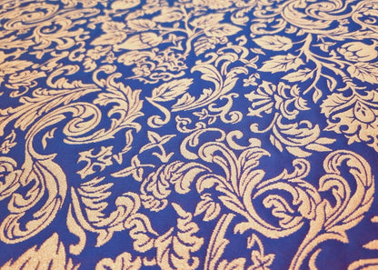 Jacquard - Blå/lilla og Guld