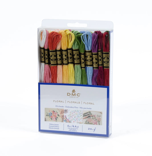 Moulinégarn sampak 24 farver "blomster"