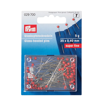 Glashovednåle 35 x 0,4 mm rød (5 gram)