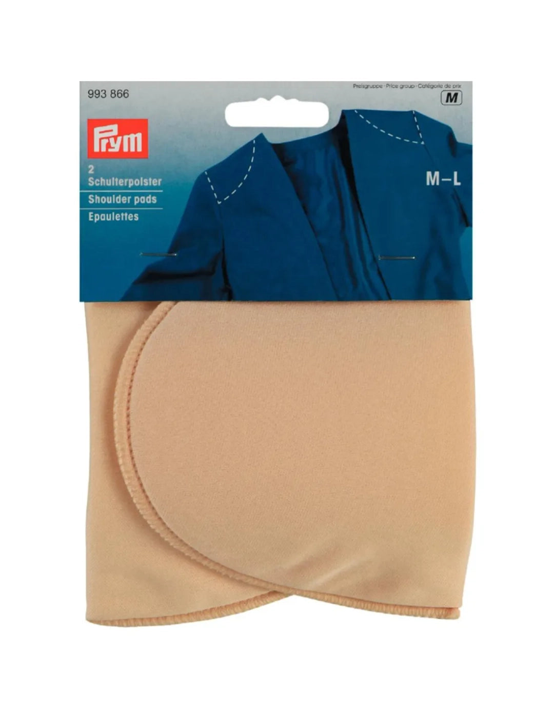 Skulderpuder str m/l hvid, beige, sort