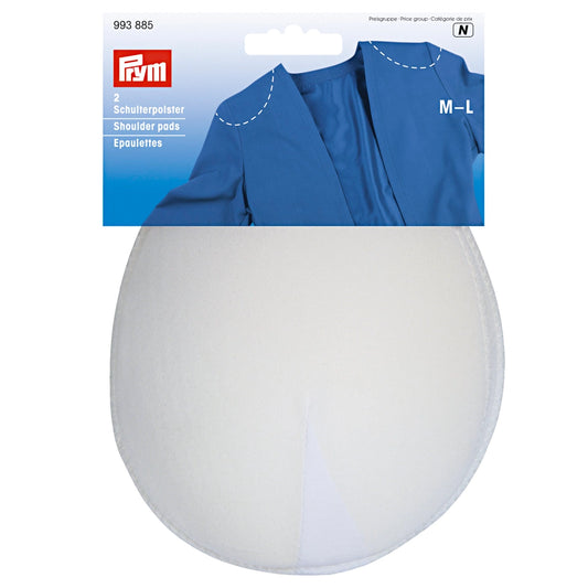 Skulderpuder raglan str m/l hvid, sort