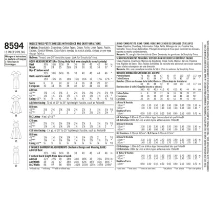 Simplicity Symønster - 8594