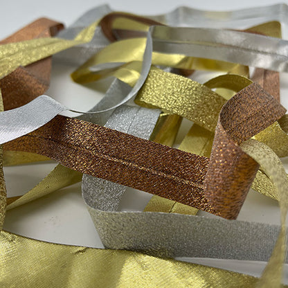 Lurex skråbånd, Guld eller Sølv