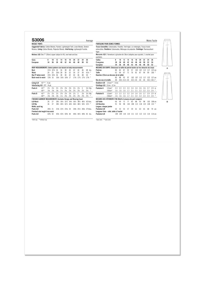 Simplicity Symønster - S3006