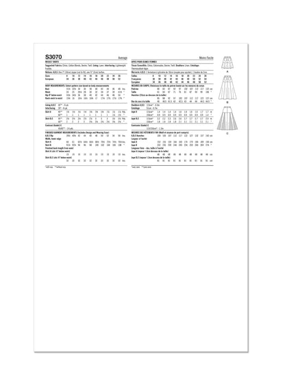 Simplicity Symønster - S3070