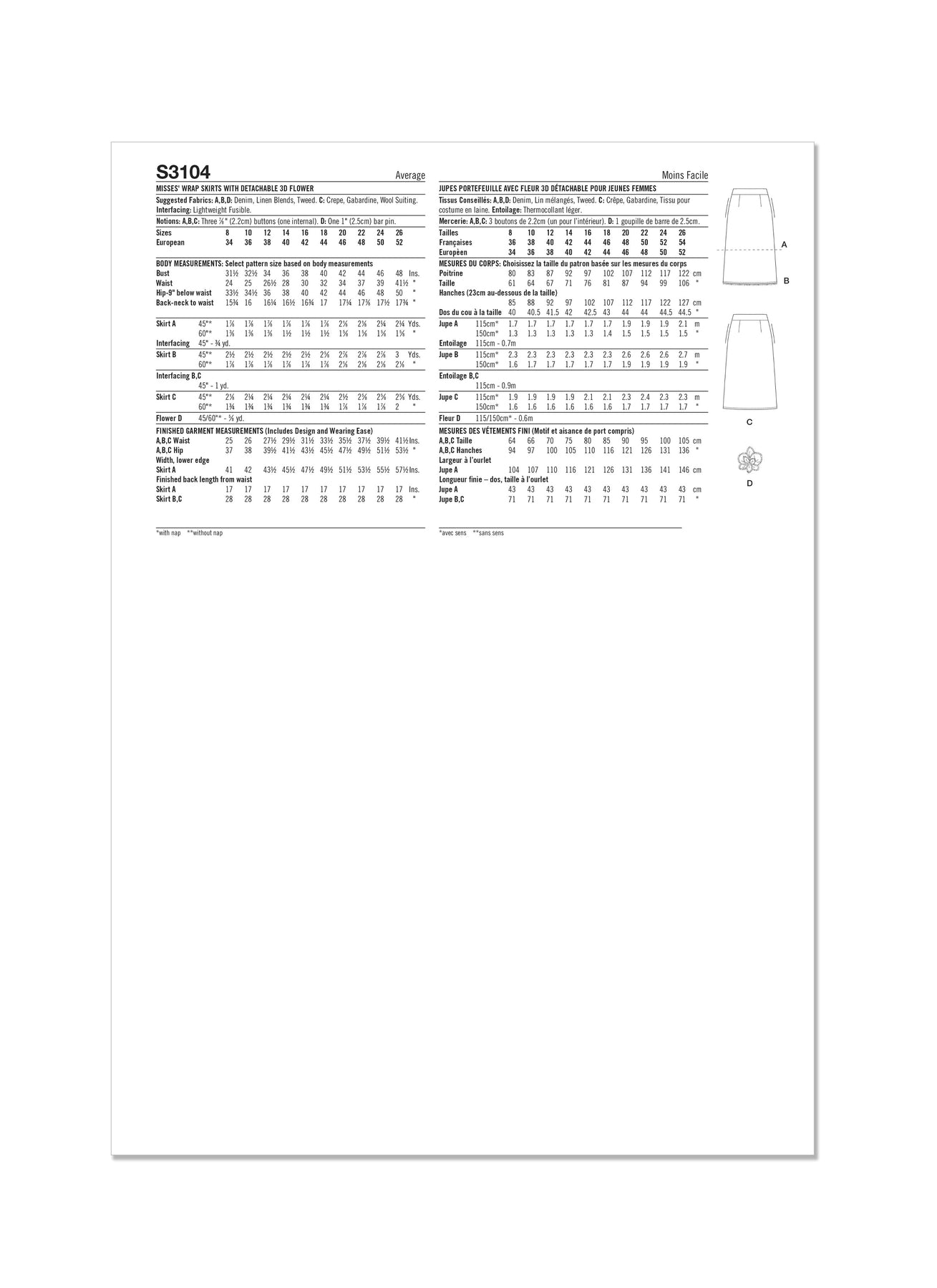 Simplicity Symønster - S3104