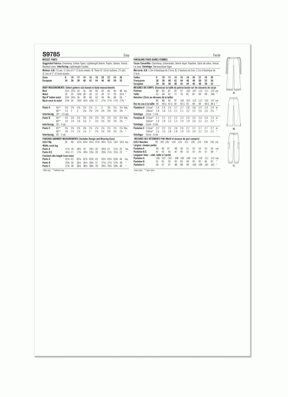 Simplicity Symønster - S9785