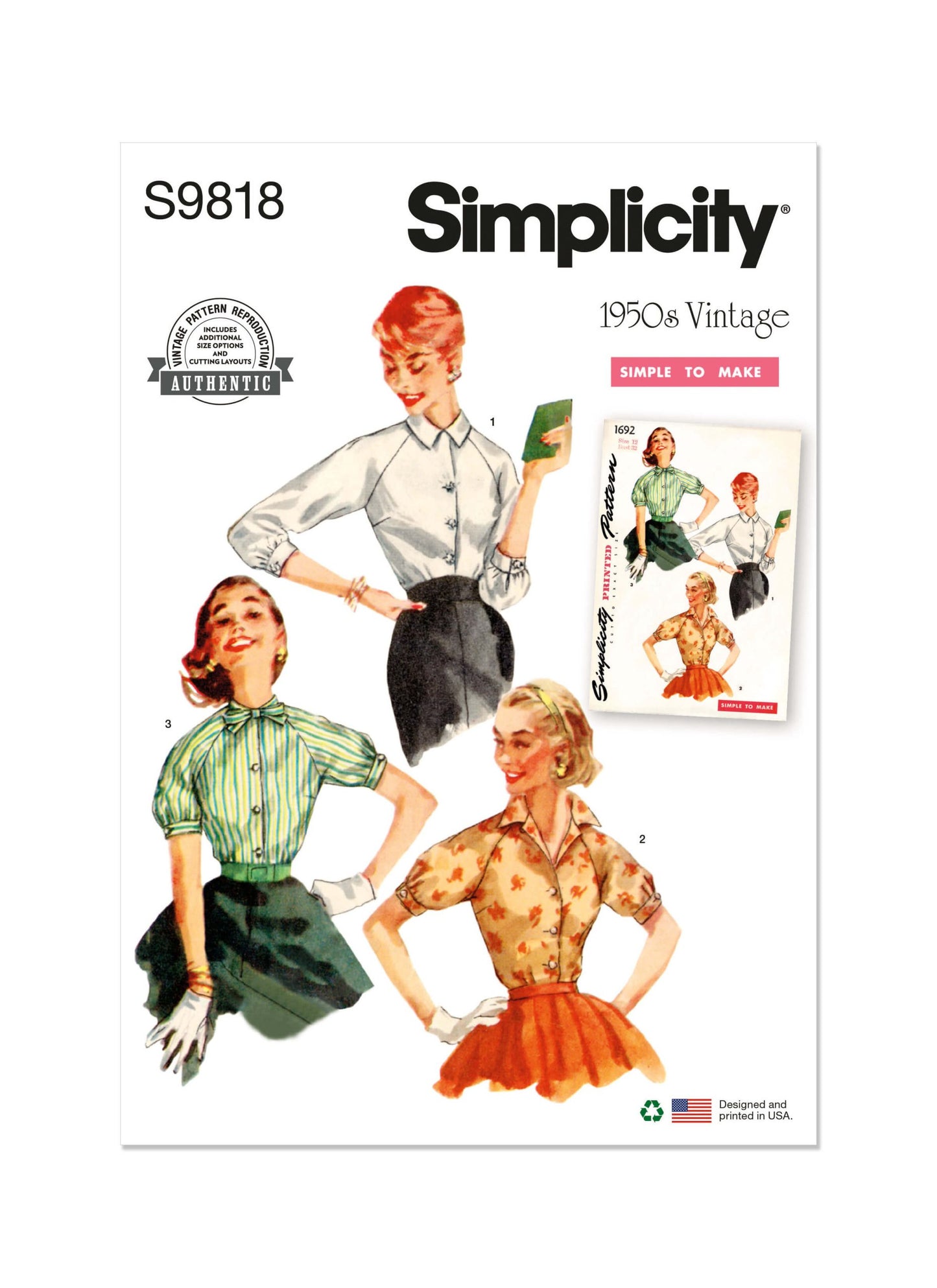 Simplicity Symønster - S9818