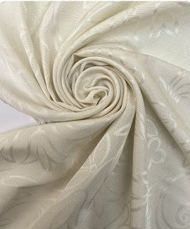 Råhvid Jacquard Viskose