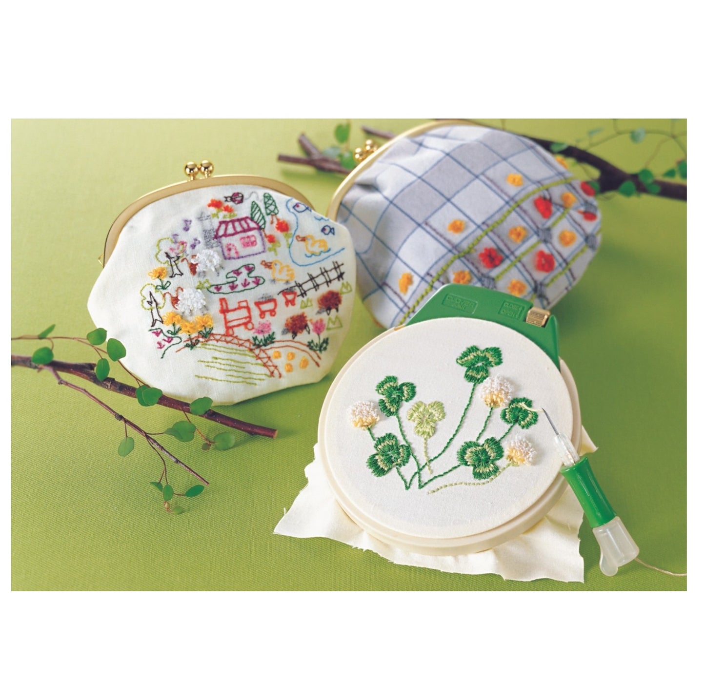 Clover broderi stitching